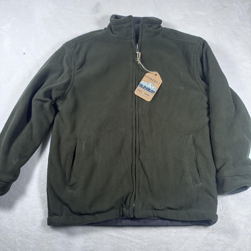 Gioberti Jacket‎ Boys 10 Olive Fleece Full Zip Outerwear Pockets Warm Coat